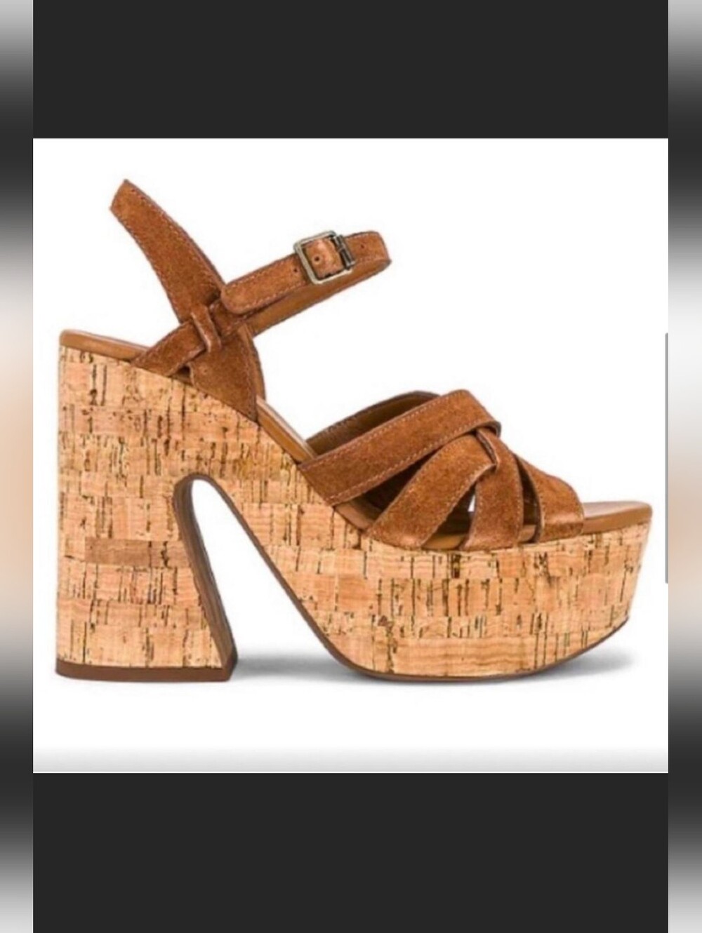 Free People Lisbon MJ Platform in Brandy Suede Size 7 37.5 EUC